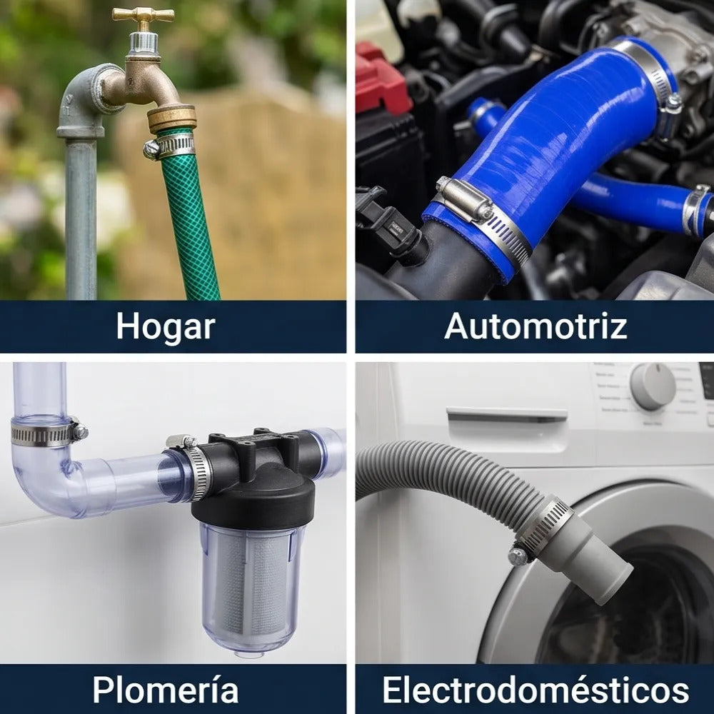 Abrazadera Reforzada 12591 Acero Inox 19-44mm Veker 10pzs