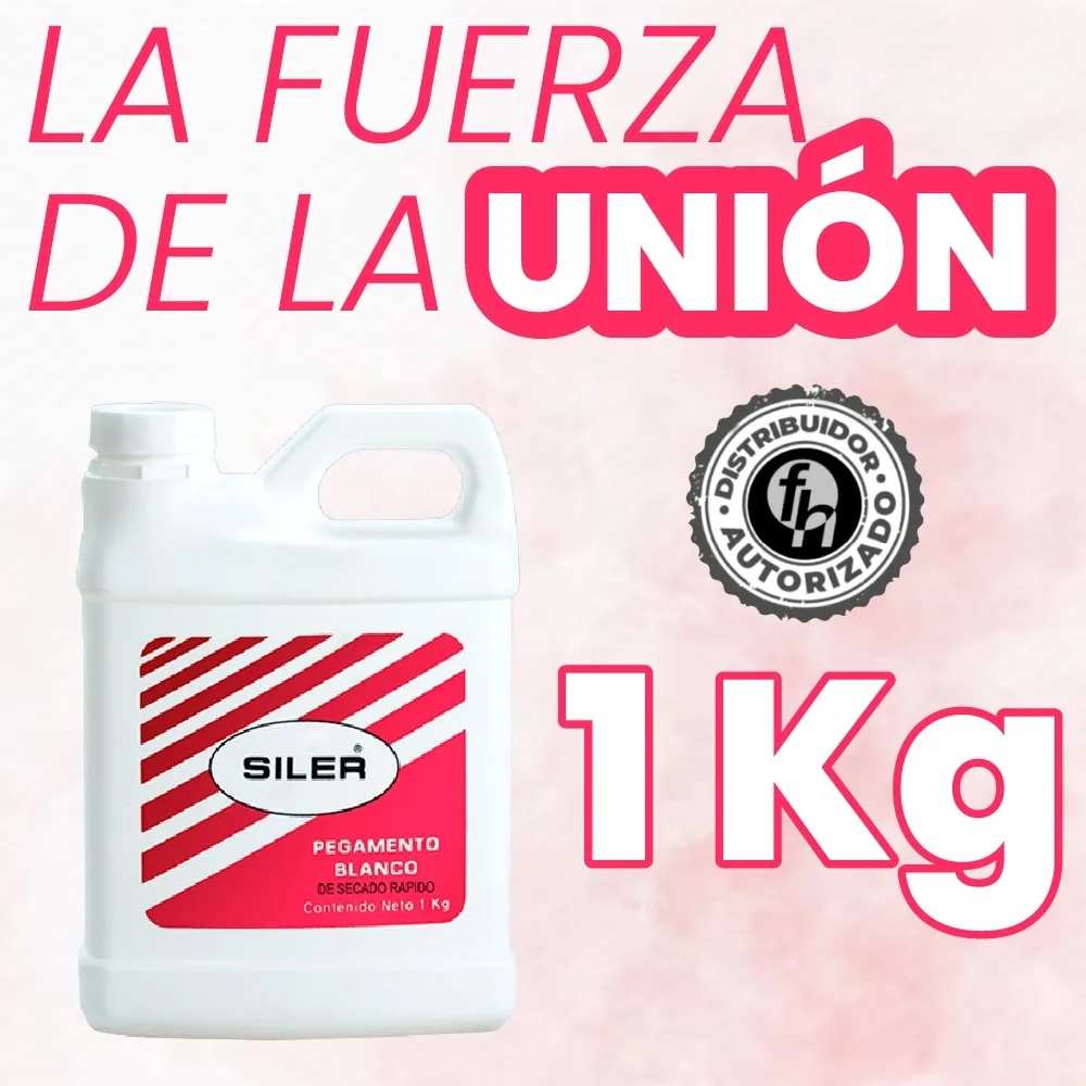 Pegamento Blanco Artesanal Etiqueta Rosa Siler 1 kg