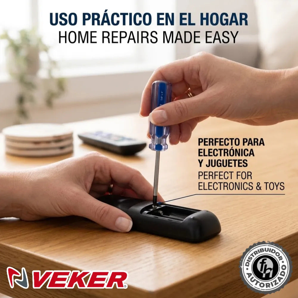 Juego Desarmadores 6pzs Mango Ergonómico 12218, Planos Y Phillips Herramienta Multiusos Destornillador de Precisión Mango PVC Punta Magnética (Copia)
