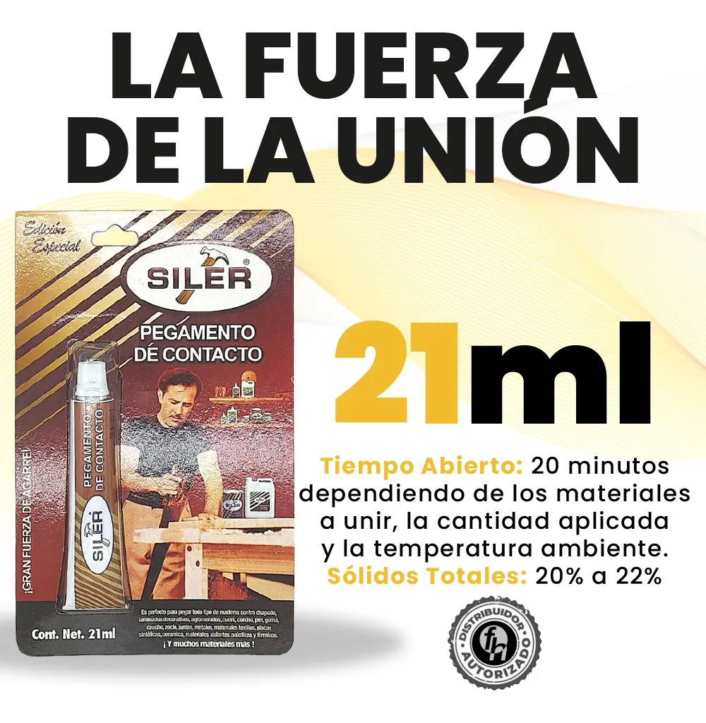 Pegamento Universal De Contacto Siler Línea Dorada 21 ml Amarillo
