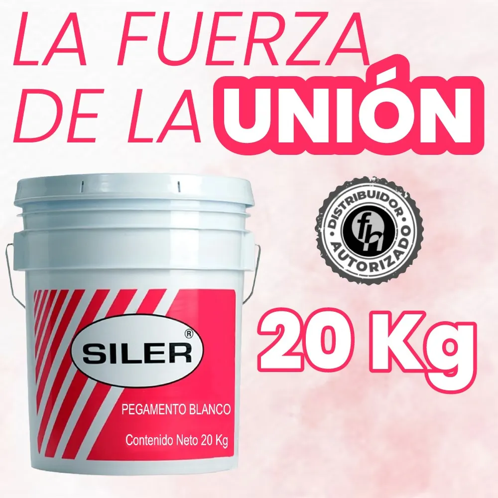 Pegamento Blanco Artesanal Etiqueta Rosa Siler 20 kg