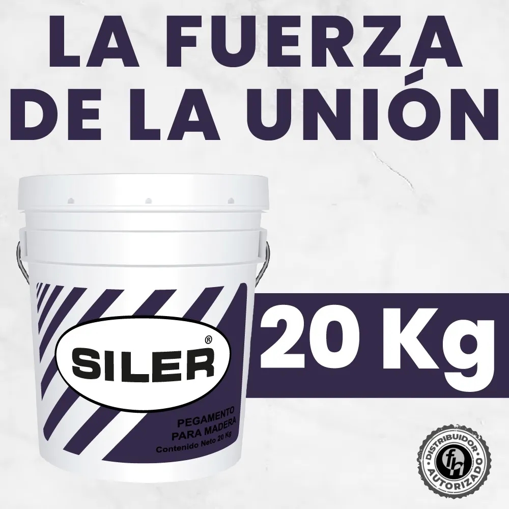 Pegamento Blanco Etiqueta Morada Carpintero Artesanal Siler 20 kg
