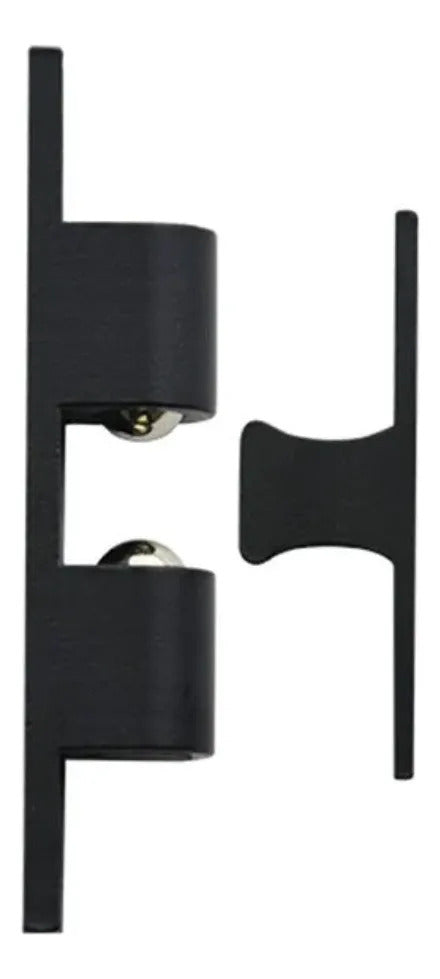 Resbalon Broche Doble Bala Puertas Chico 42 mm Negro 10 pzs Pestillo de Puerta de Gabinete Cierre de Doble Bola Rodillo de Tensión para Puertas de Gabinete, Armario y Muebles