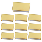 Jaladera Sencilla Latón Brillante Rectangular Para Puerta De Cristal