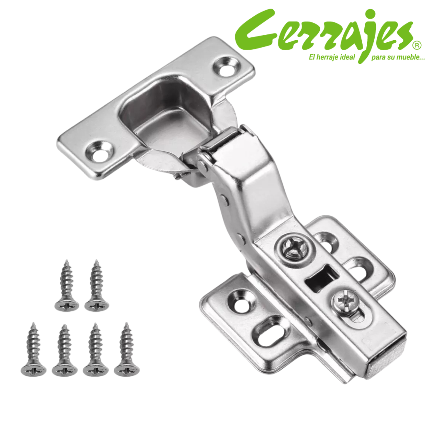 Bisagra Bidimensional Reforzada Curva Cuello 15 Cerrajes