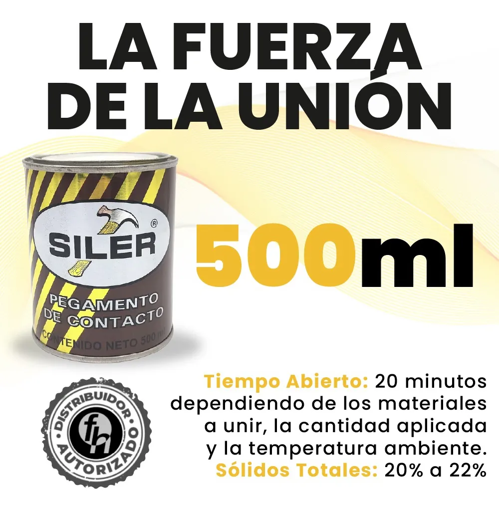 Pegamento Universal De Contacto Siler Línea Dorada 500 ml Amarillo