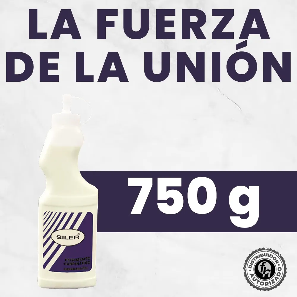 Pegamento Blanco Etiqueta Morada Carpintero Artesanal Siler 750 g