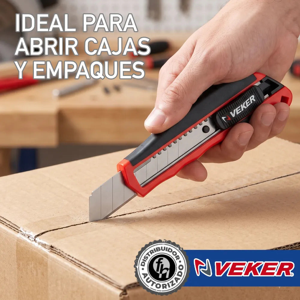 Cutter Reforzado Profesional Alma Metálica Y Repuestos 12201