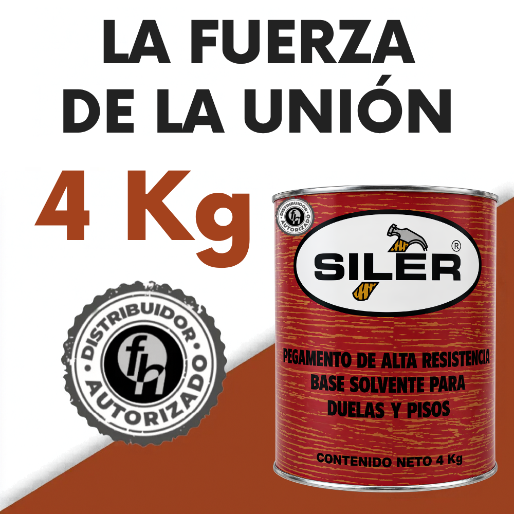 Pegamento Beige Para Duelas Y Pisos Base Solvente Siler 4 kg
