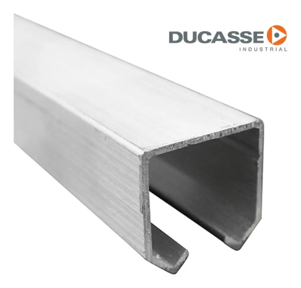 Riel Para Puerta U-21 Aluminio 2 m Ducasse 1 Tramo