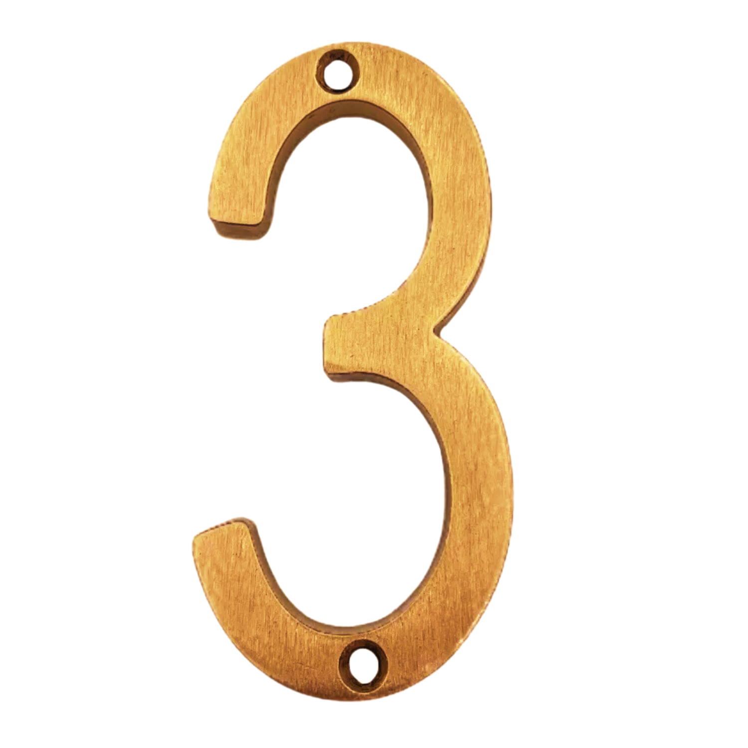 Números Residenciales Latón Brillante Exterior Casa Altura 10 cm Aluminio 3D