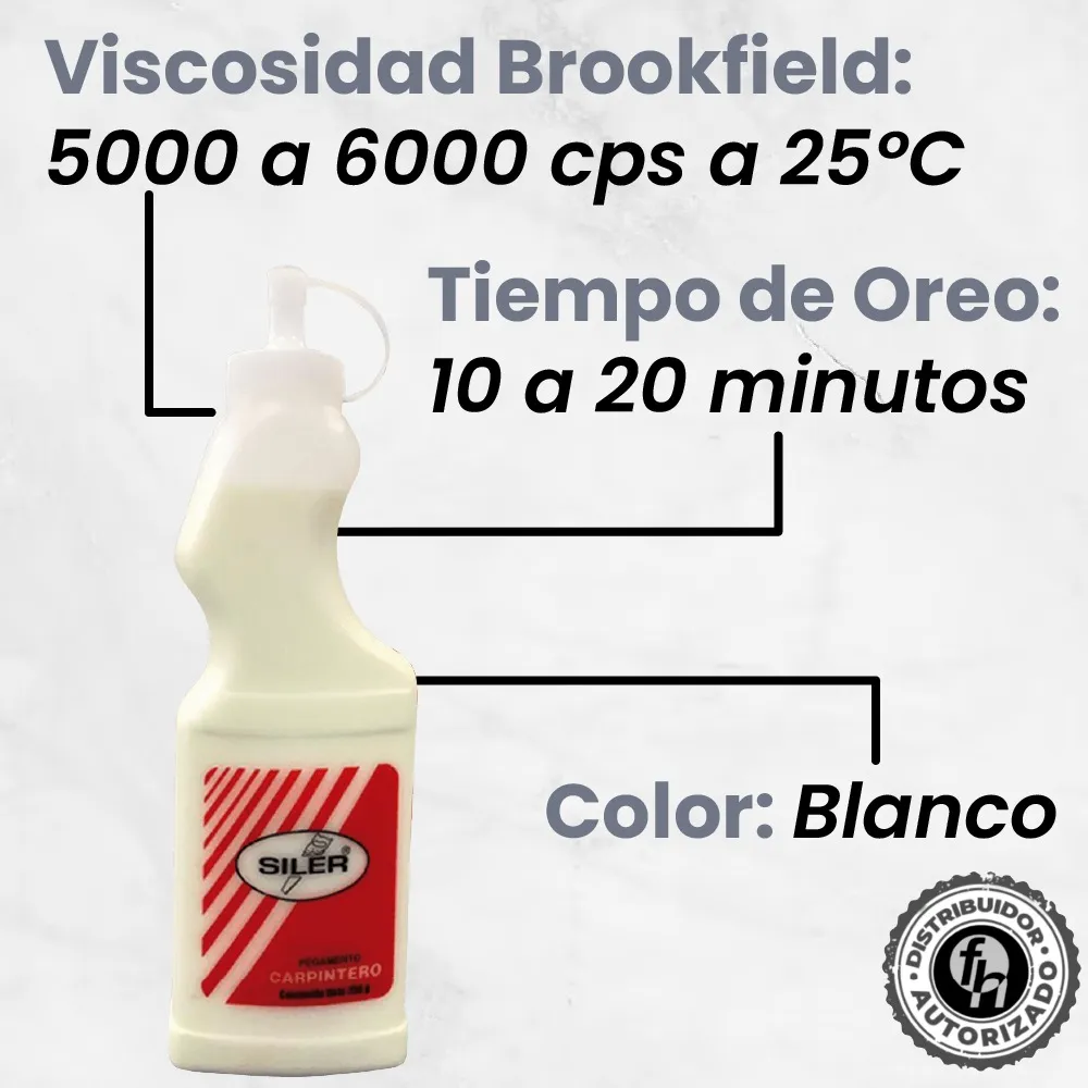 Pegamento Blanco Carpintero Original Multiusos Siler 750 g