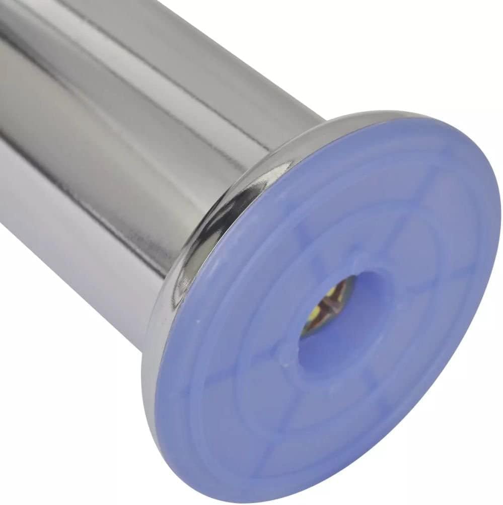 Pata Para Sofá y Muebles Redonda Acero Cromo 8 cm Con Tornillos
