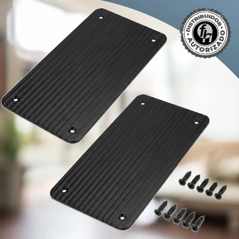 Mirilla Y Placas Para Puerta Cocina Aluminio Negro Mate 30 cm Protección Contra Arañazos Y Rayones Placa Empuje Protectora, Mirilla De Seguridad Y Visibilidad