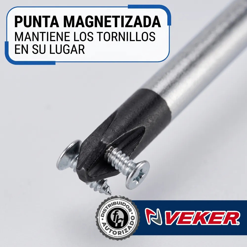 Desarmador De Cruz Magnético Mango PVC 3/16x6'' Veker 12213 Herramienta Multiusos Destornillador de Precisión Mango PVC Punta Magnética (Copia) (Copia) (Copia) (Copia) (Copia) (Copia) (Copia)