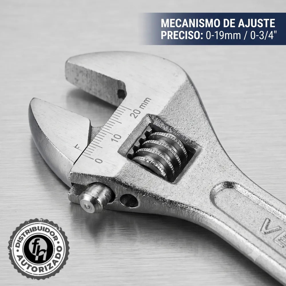 Llave Perico Ajustable 6 Pulgadas Pavonada Veker 12470