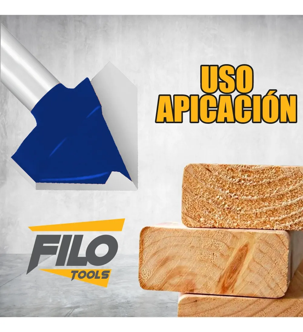 Broca Para Router 90° Rebajadora de Madera Corte V 1 Pieza