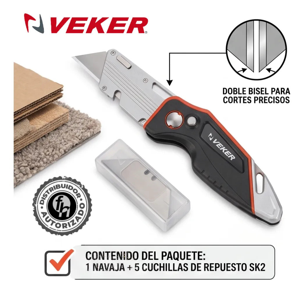 Cutter Navaja Abatible Utilitaria 7pulg Con Repuestos Pro