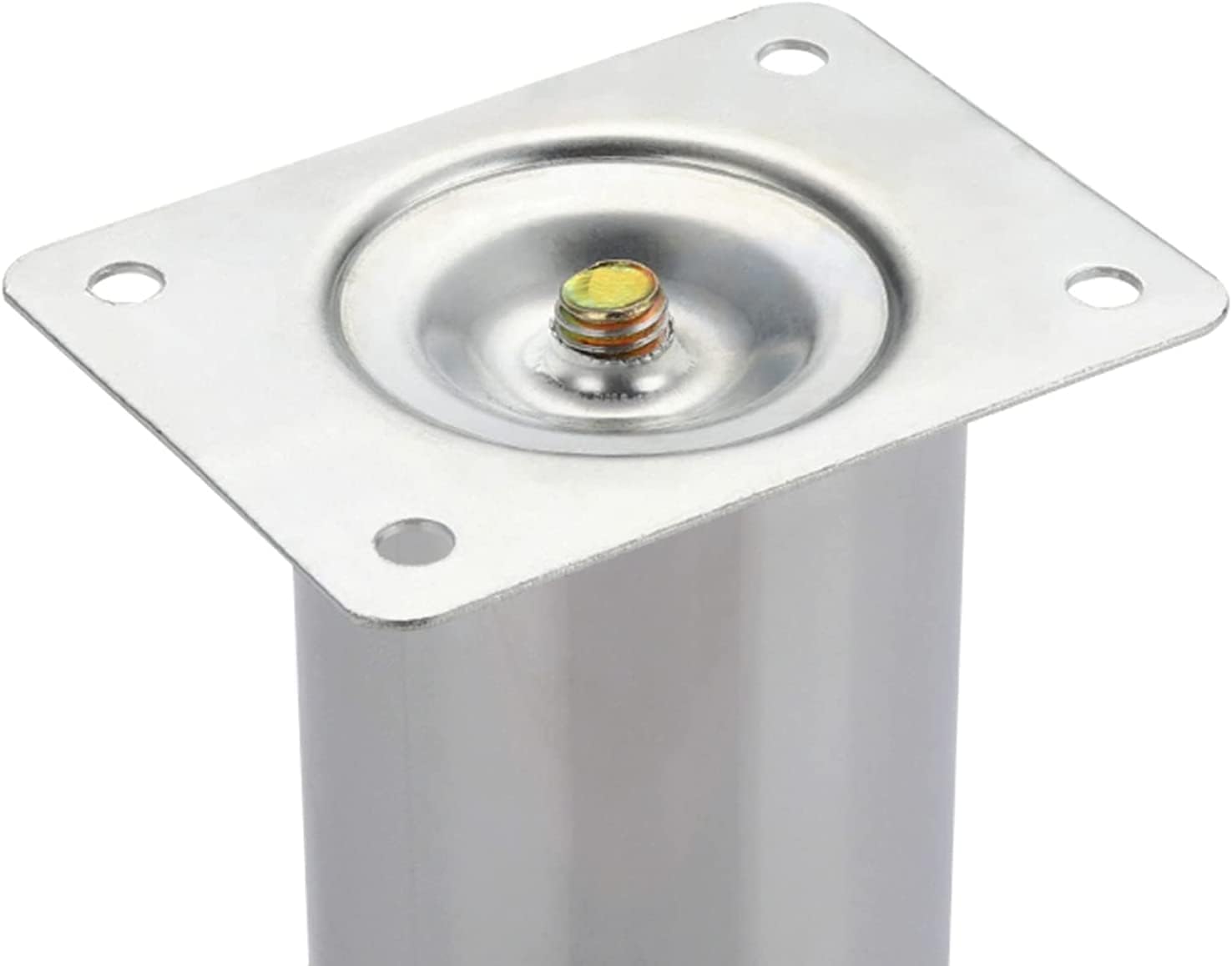 Pata Para Sofá y Muebles Redonda Acero Cromo 12 cm Con Tornillos