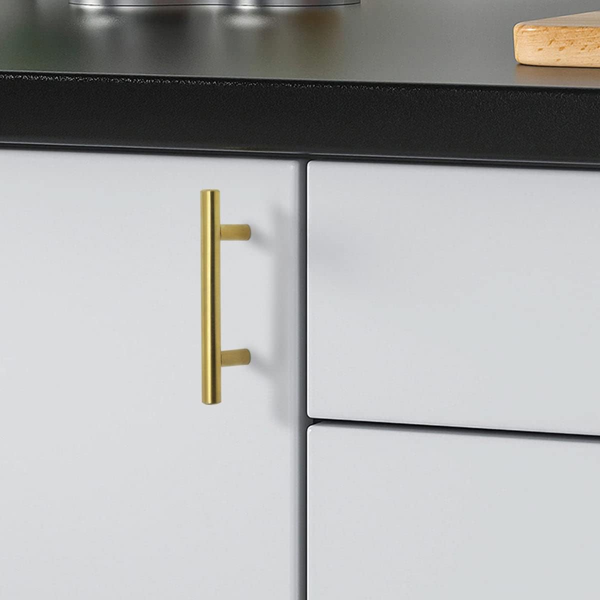 Jaladera Manija De Barra Hueca 15.6 cm Latón Brillante Con Tornillos