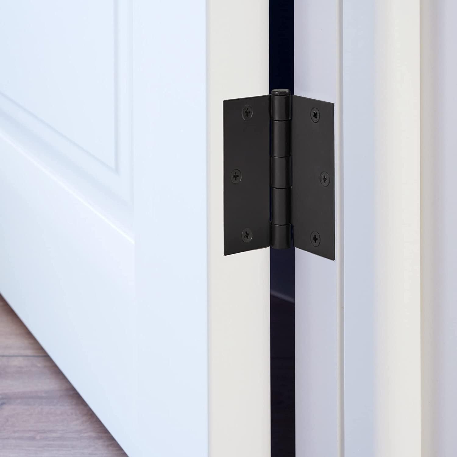Bisagras 3x3 Pulgadas Para Puertas de Madera Negro Mate Con Tornillos