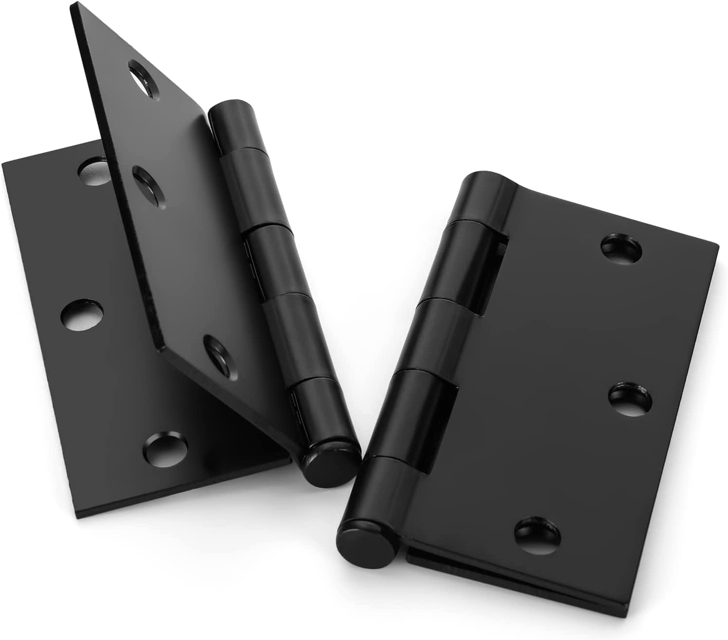 Bisagras 3x3 Pulgadas Para Puertas de Madera Negro Mate Con Tornillos