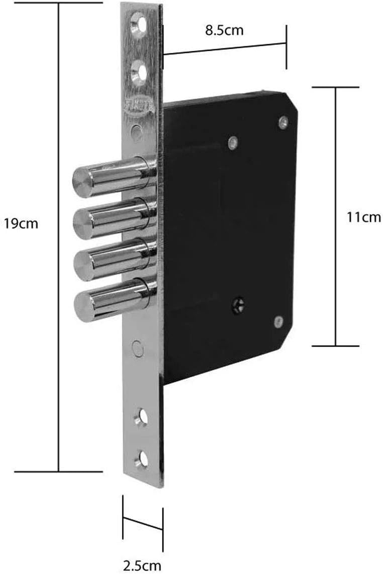 Cerrojo De Embutir 4 Bulones Llave Tetra Alta Seguridad 6372