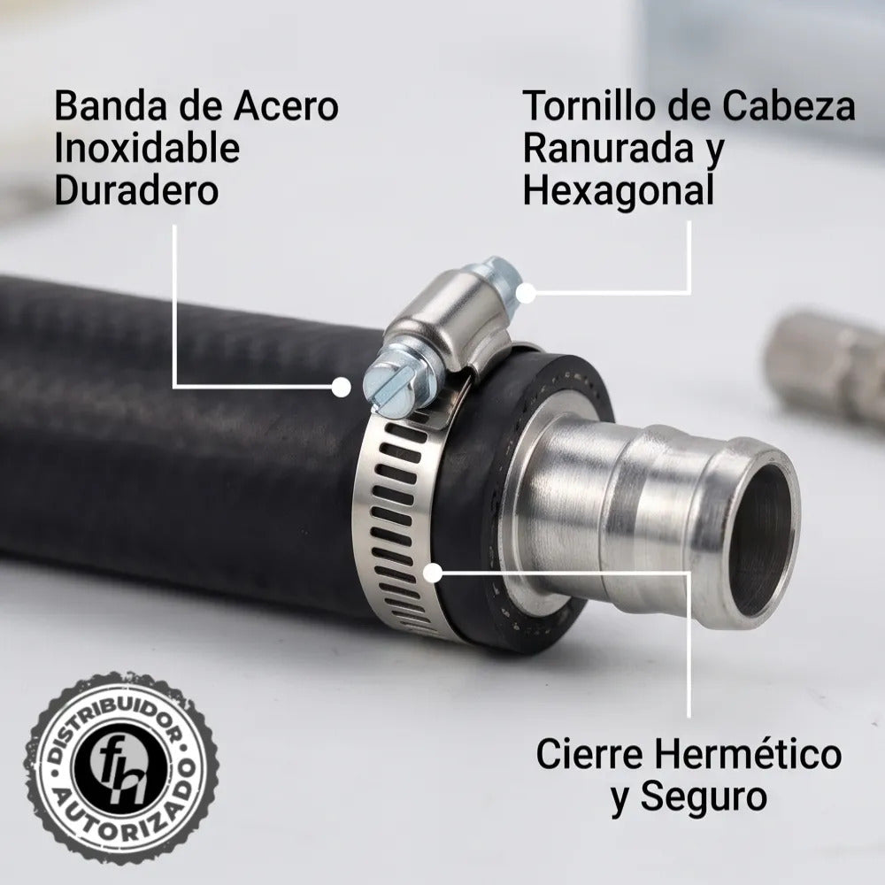 Abrazadera Reforzada 12591 Acero Inox 19-44mm Veker 10pzs