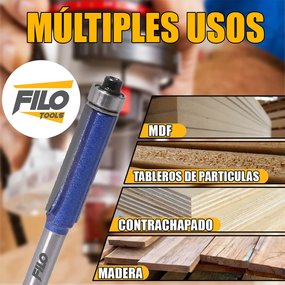 Broca Perfiladora Para Router Diámetro 1/2x1/4" Corte 30 mm