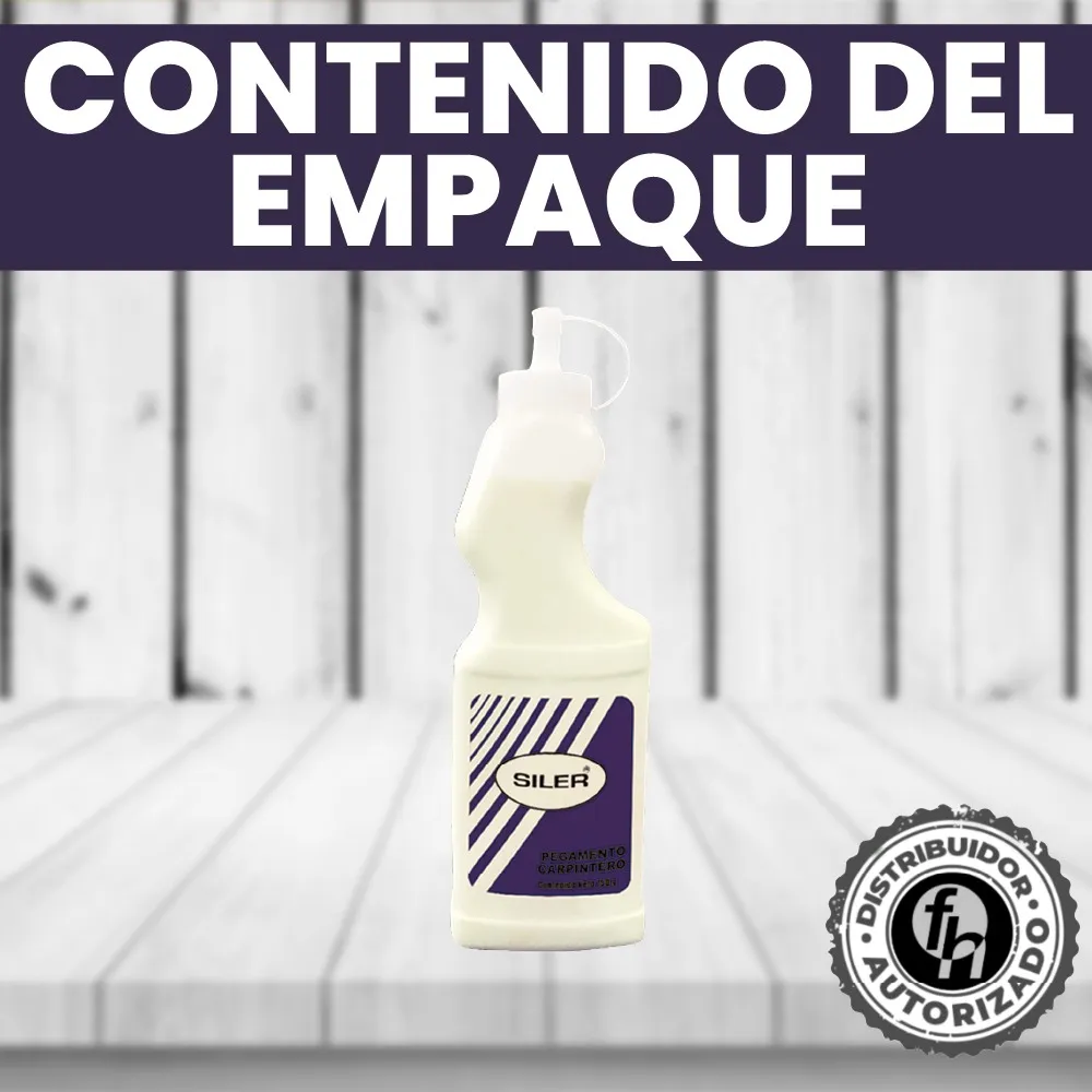Pegamento Blanco Etiqueta Morada Carpintero Artesanal Siler 750 g