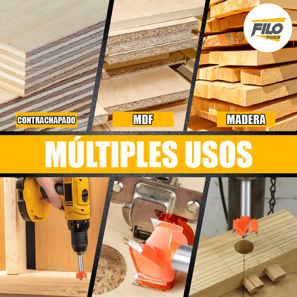 Broca Tipo Forstner Para Madera 26 mm Carburo De Tungsteno