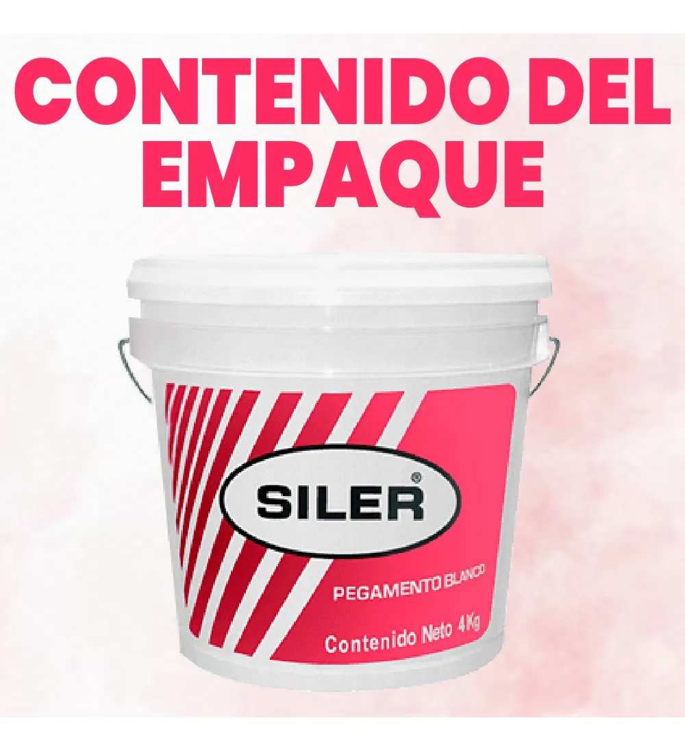 Pegamento Blanco Artesanal Etiqueta Rosa Siler 4 kg