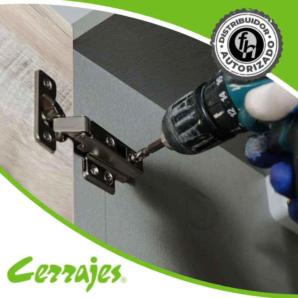 Bisagra Bidimensional Cierre Suave Recta Negro Cerrajes