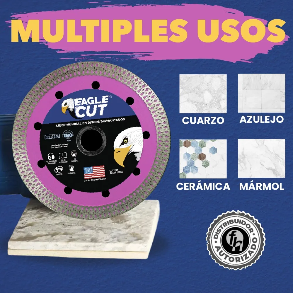 Disco Diamantado 4.5'' Corte Fino Piedra Mármol Eagle Cut Rosa