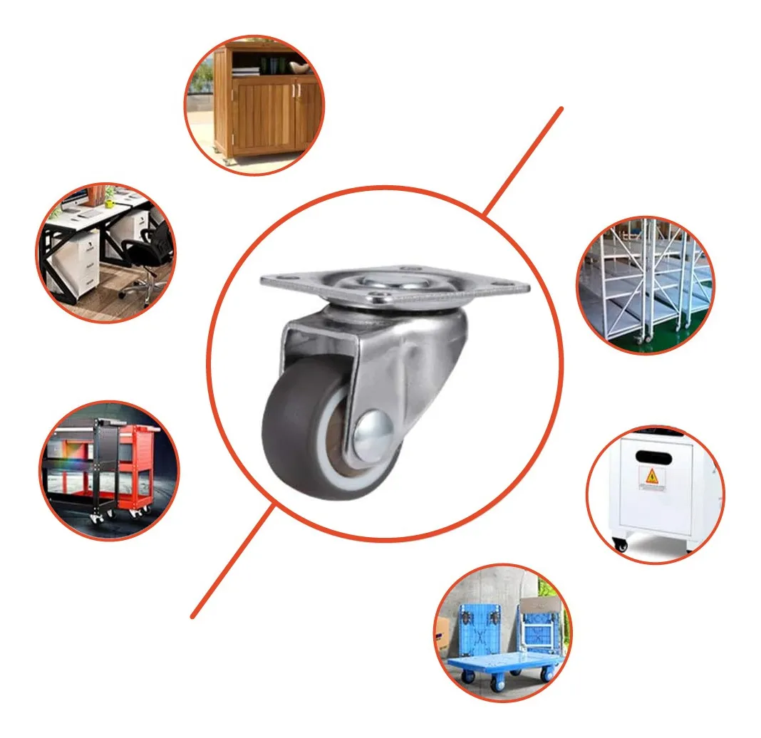 Rodaja Rueda Giratoria Café 40 mm Sin Freno Tycon 8 Piezas