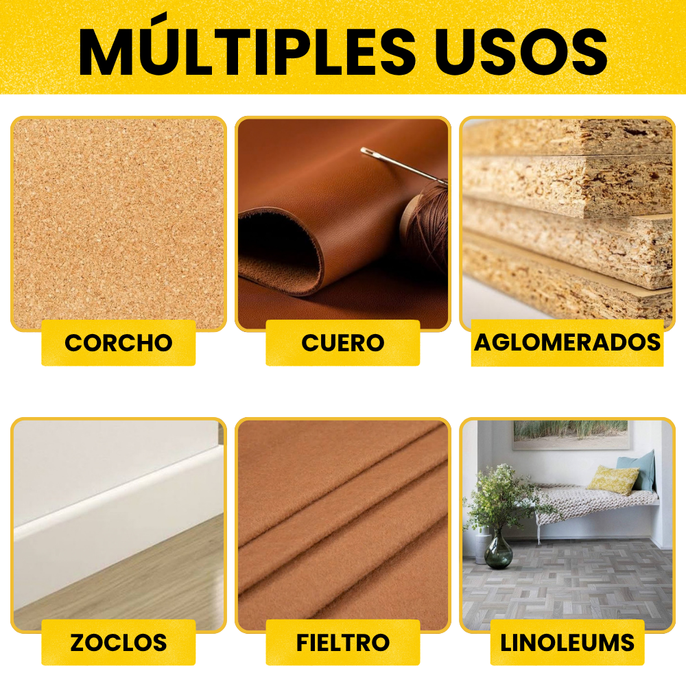 Pegamento Universal De Contacto Amarillo Siler Línea Dorada 4 Litros