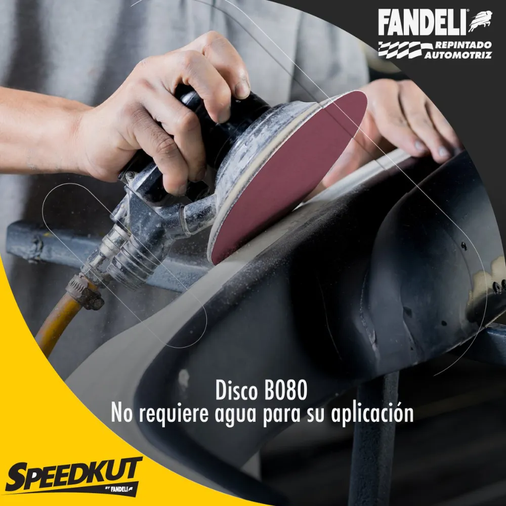 Disco Lija Speedkut Gripit 5" Ciego Grano 80 Fandeli 100 Piezas 73173