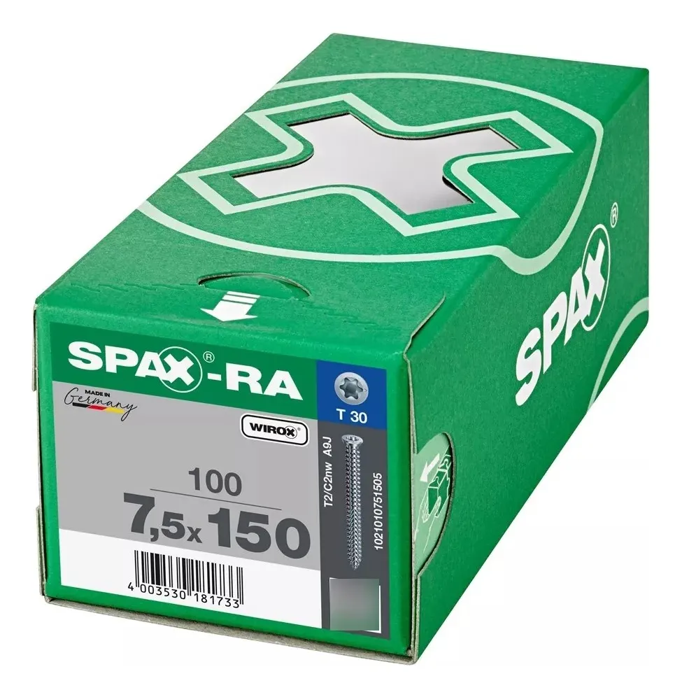 Tornillos Spax R-A Concreto 7.5x150 mm No Necesita Taquete