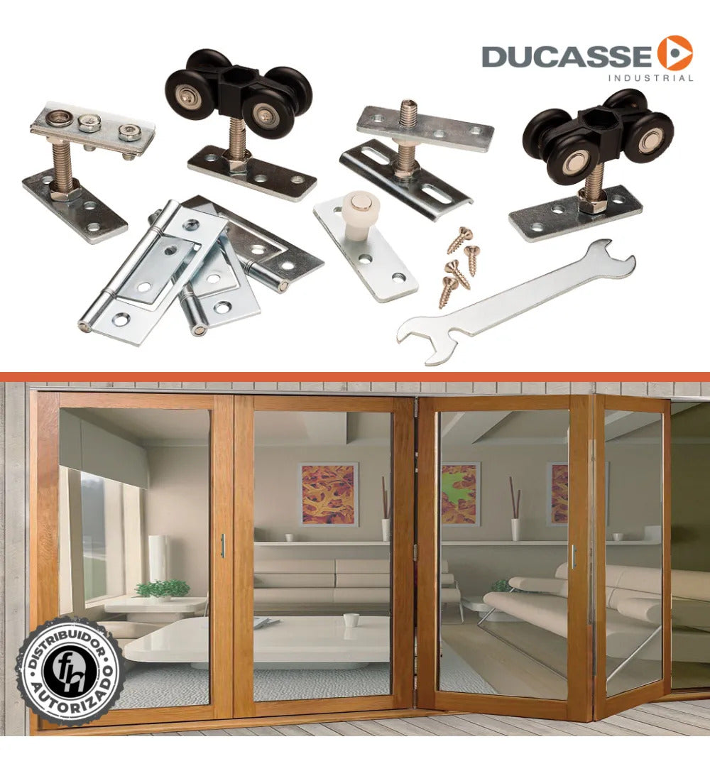 Sistema Dn80 Pl Para Puerta Closet Plegable 4 Hojas Ducasse