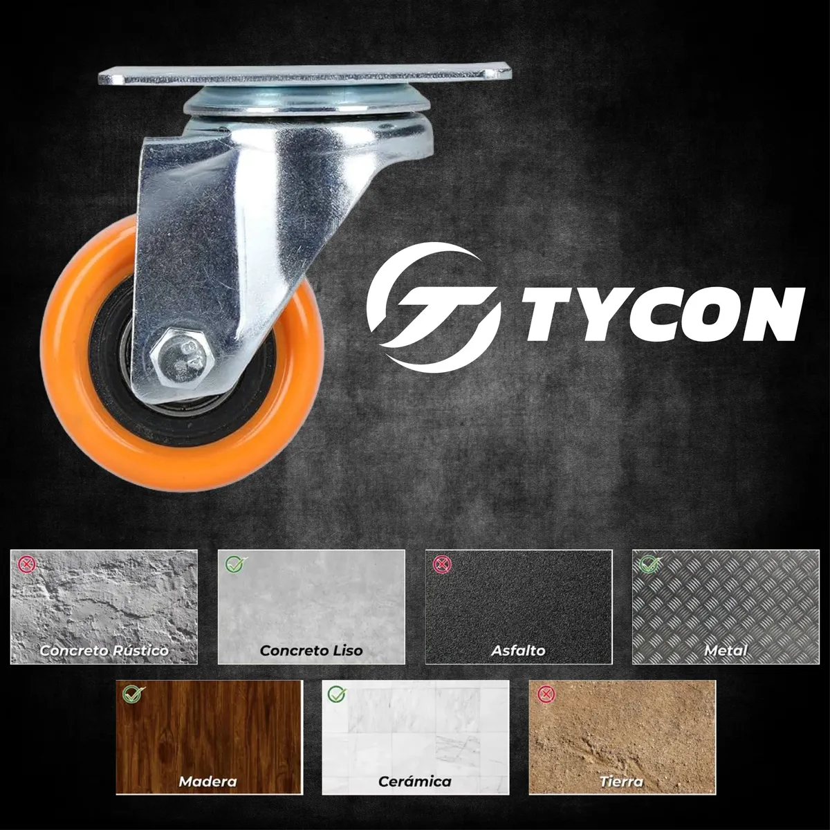 Rodaja Giratoria Rueda 50 mm Galvanizada Doble Balero