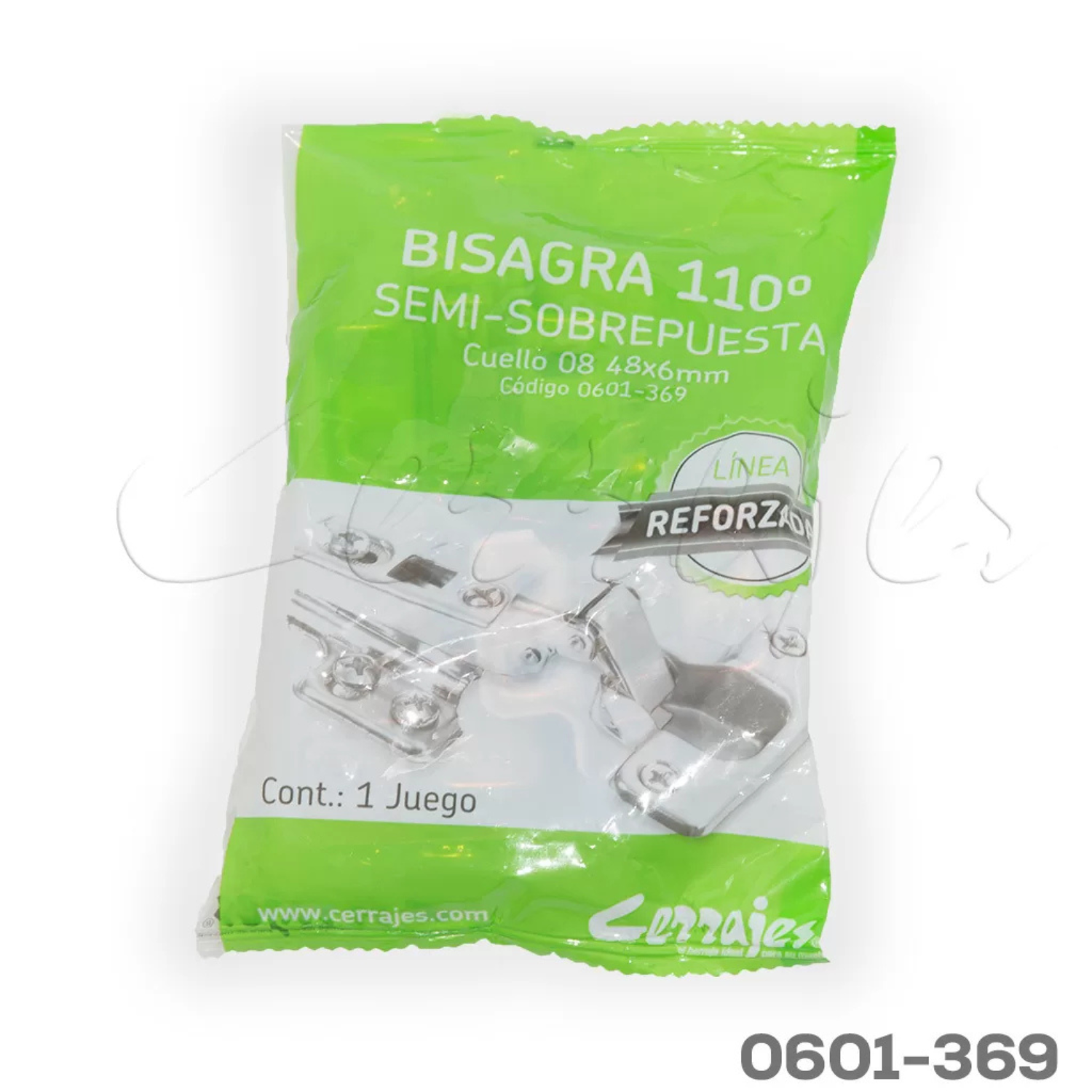 Bisagra Bidimensional Reforzada Semi Curva Cuello 08 Cerrajes