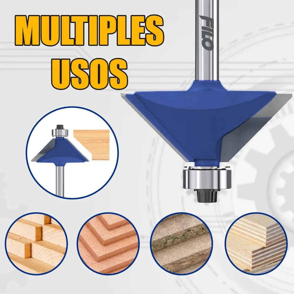 Broca Para Router Rebajadora de Madera Chamfer 45° 1 Pieza