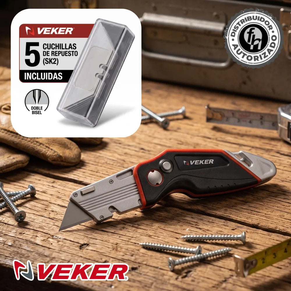 Cutter Navaja Abatible Utilitaria 7pulg Con Repuestos Pro
