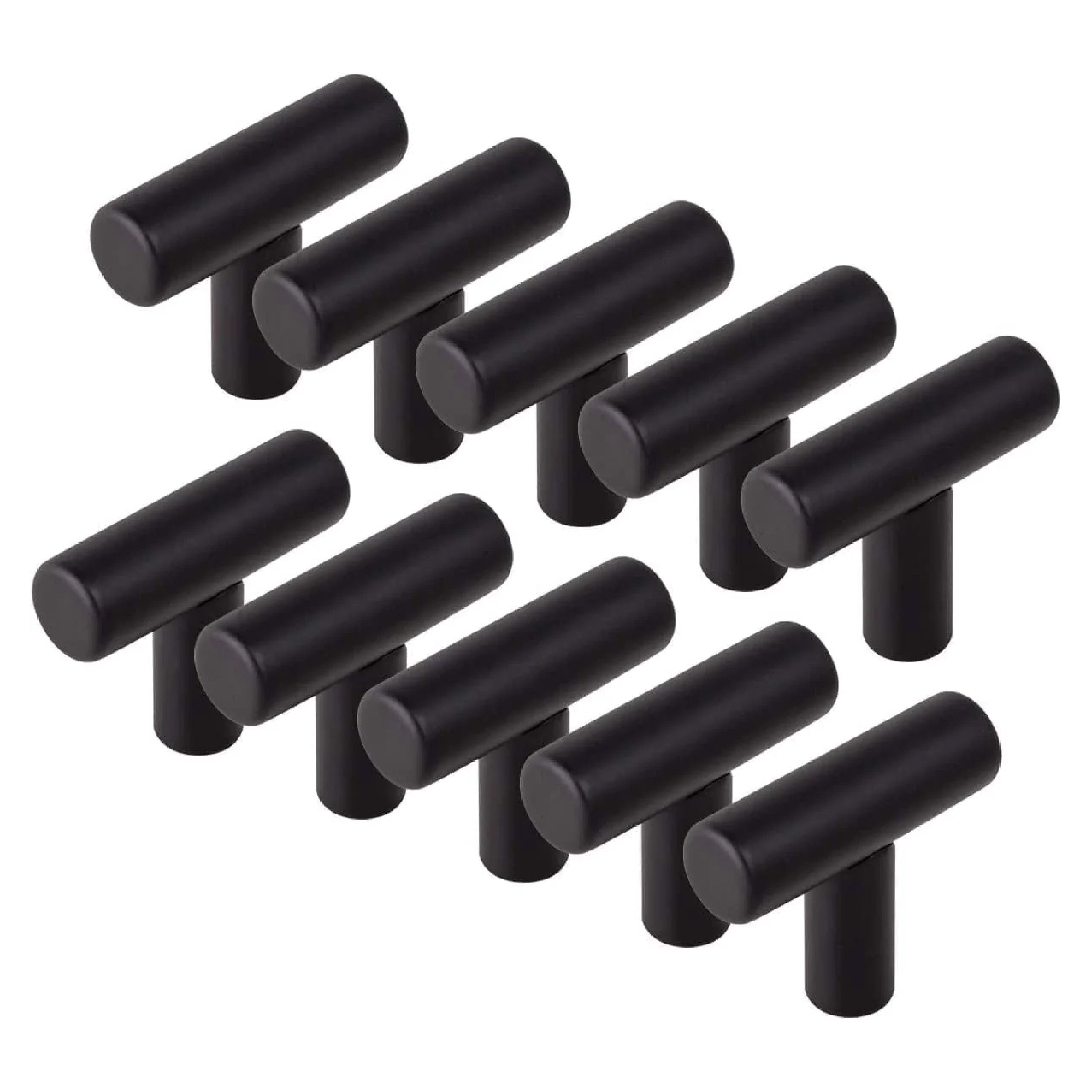 Jaladera Manija De Barra Hueca 4 cm Negro Mate Con Tornillo