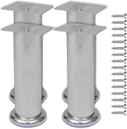 Pata Para Sofá y Muebles Redonda Acero Cromo 18 cm Con Tornillos