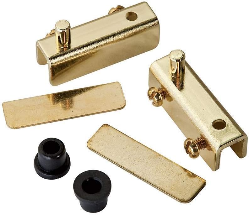 Bisagra Bivel Latón Brillante Para Puerta Cristal Vidrio Kit 1 Puerta
