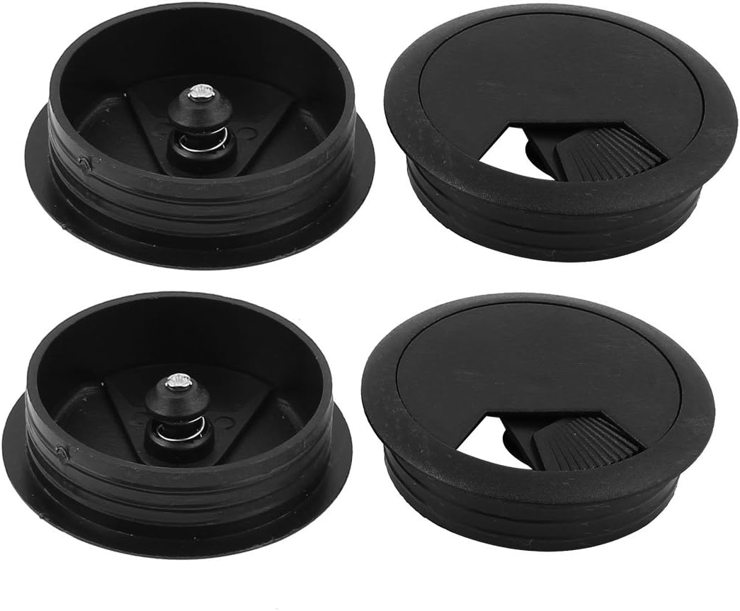 Pasacables Organizador de Cables Escritorio Color Negro Mate Diámetro 50 mm