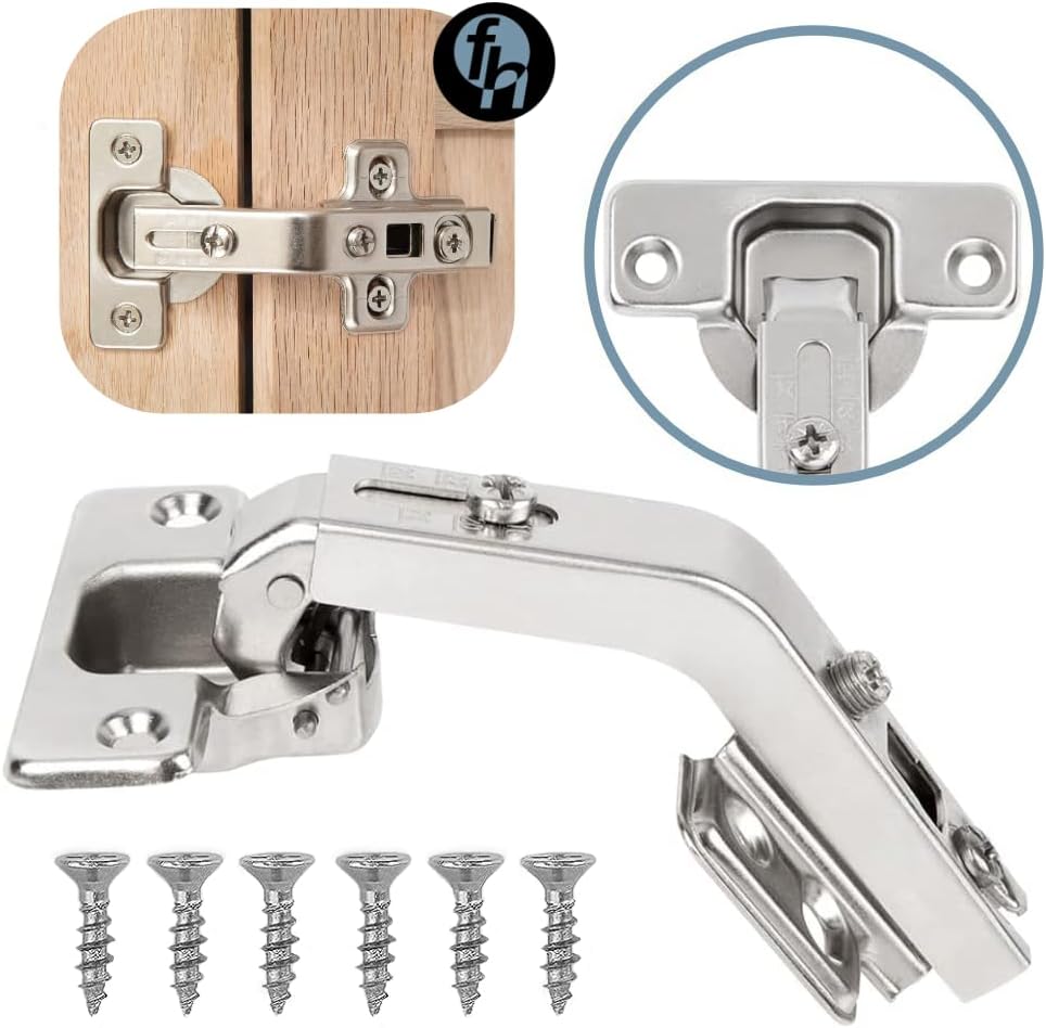 Bisagra Bidimensional Esquinera 135 Grados FH Con Tornillos