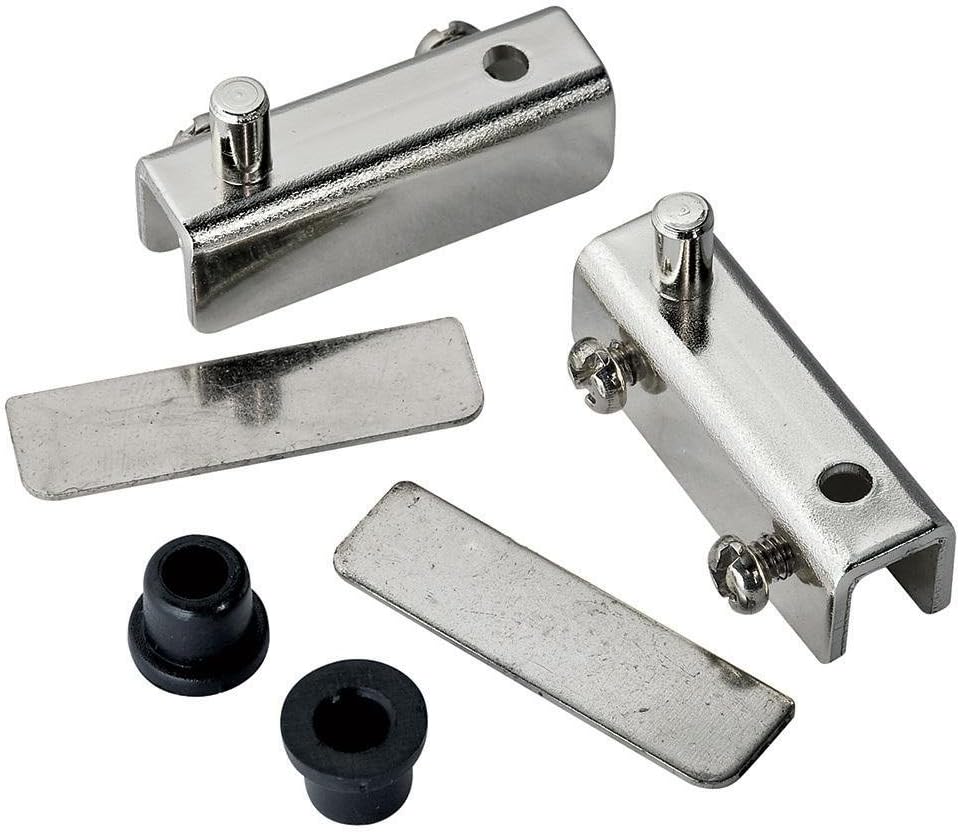 Bisagra Bivel Cromo Para Puerta Cristal Vidrio Kit 1 Puerta