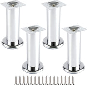 Pata Para Sofá y Muebles Redonda Acero Cromo 15 cm Con Tornillos